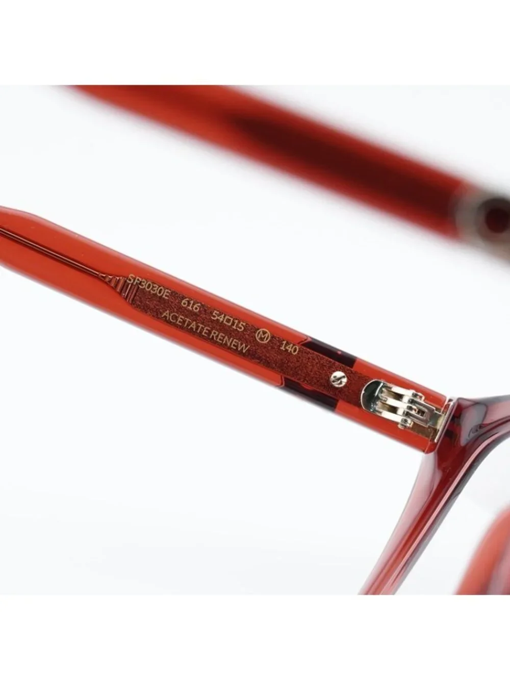 Salvatore Ferragamo SF3030E 616 Eyeglasses Transparent Red 54mm Square Frame